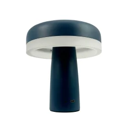 Dyberg Larsen ladattava LED-pöytävalaisin Porter, sininen, korkeus 16 cm