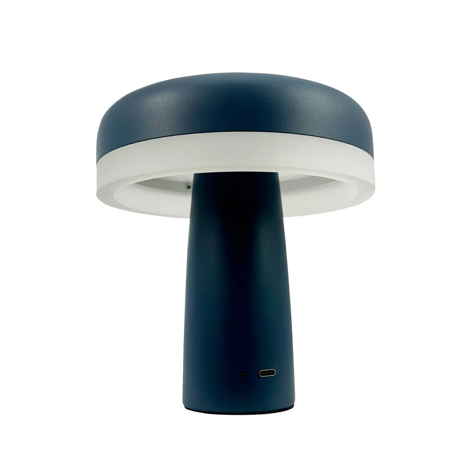Dyberg Larsen ladattava LED-pöytävalaisin Porter, sininen, korkeus 16 cm