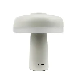 Dyberg Larsen ladattava LED-pöytävalaisin Porter, valkoinen, korkeus 16 cm