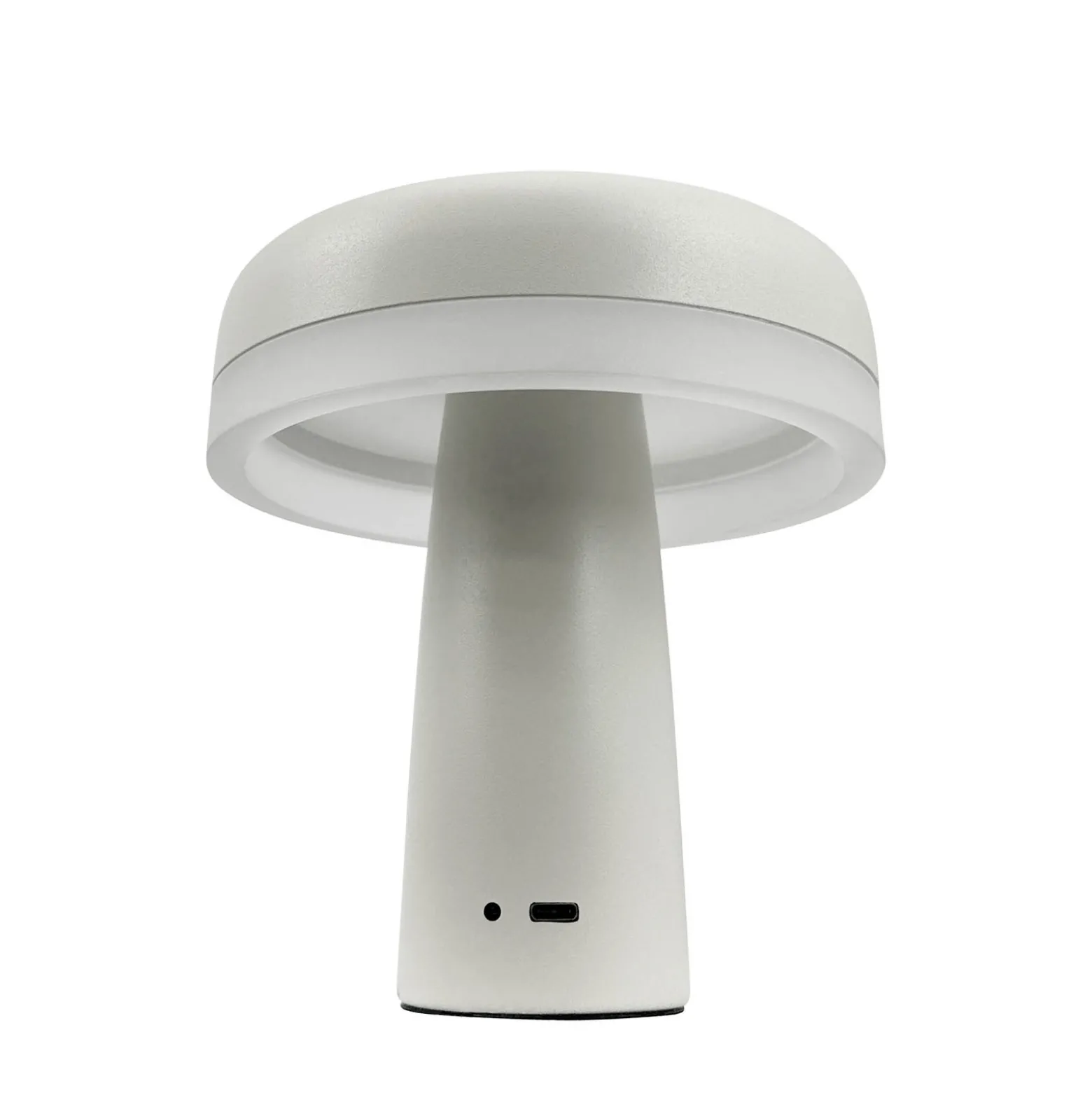 Dyberg Larsen ladattava LED-pöytävalaisin Porter, valkoinen, korkeus 16 cm