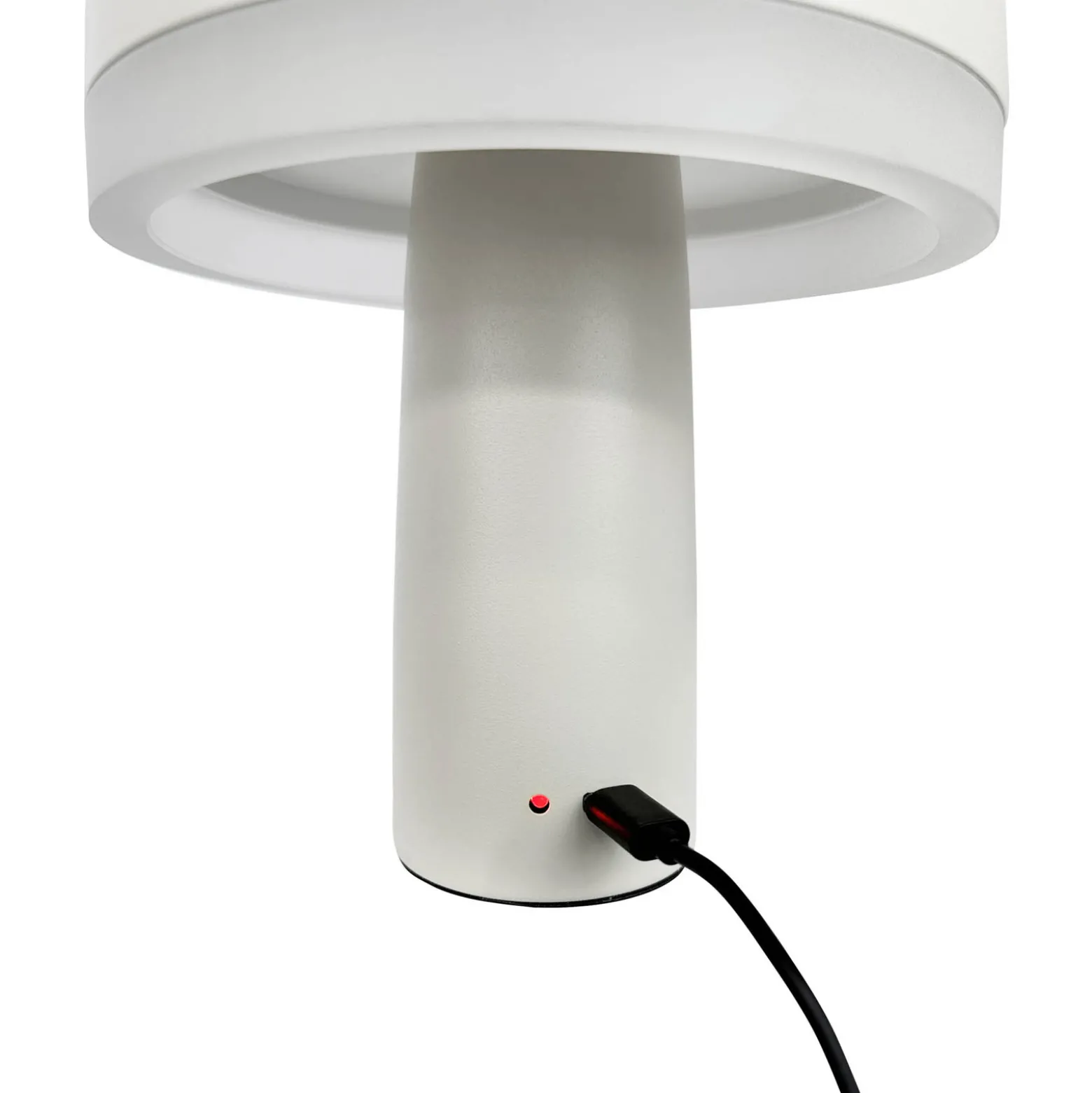 Dyberg Larsen ladattava LED-pöytävalaisin Porter, valkoinen, korkeus 16 cm