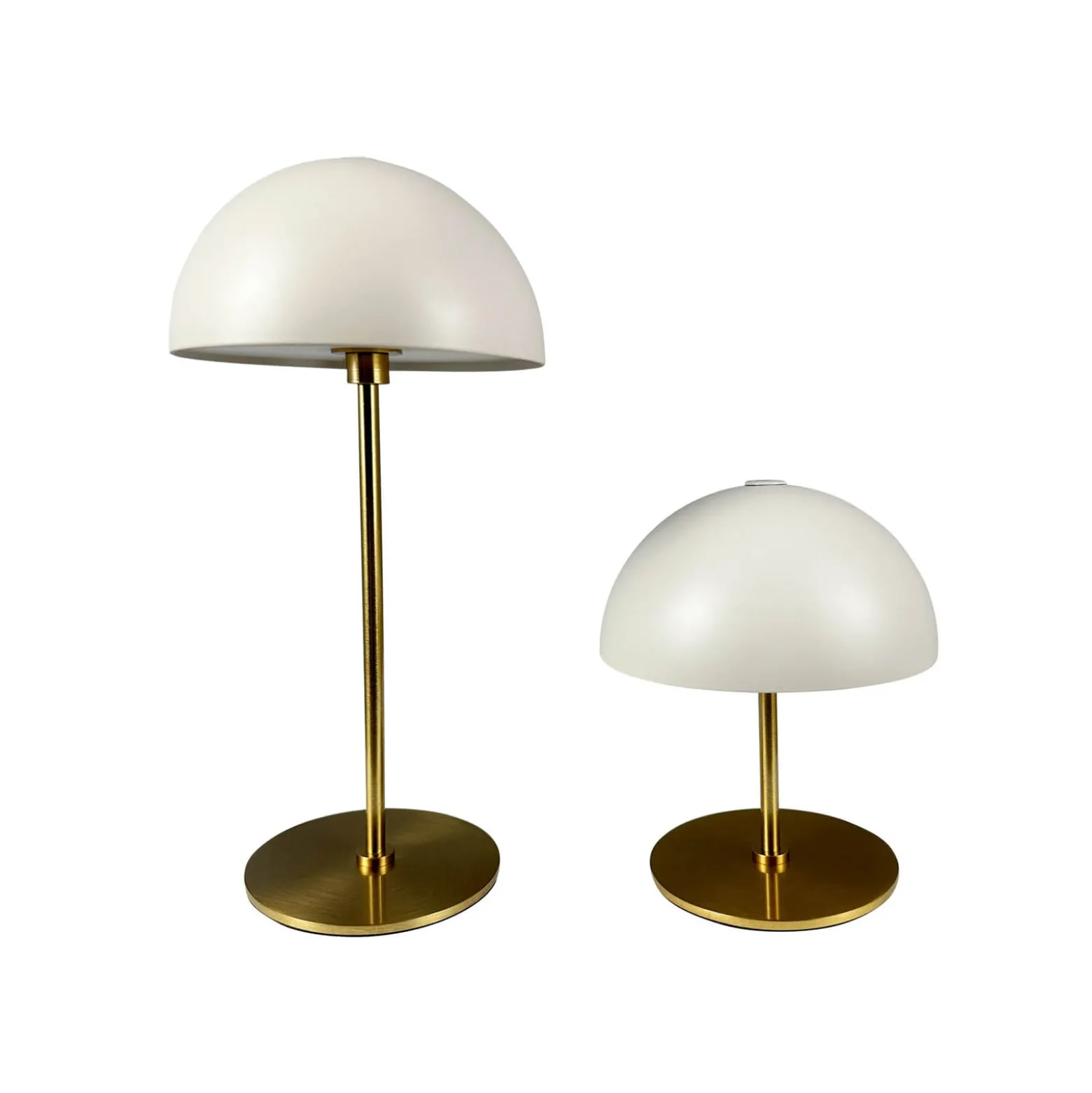 Dyberg Larsen LED-akkukäyttöinen pöytävalaisin Along, beige, 2 kpl:n sarja