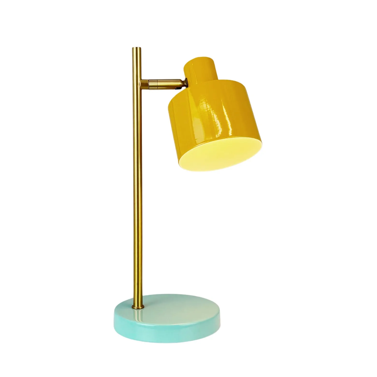 Dyberg Larsen LED-akkupöytälamppu Ocean Mini, curry/turkoosi
