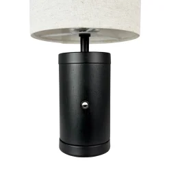 Dyberg Larsen LED-akkupöytävalaisin Mellow, musta, 23 cm