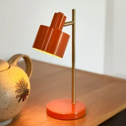 Dyberg Larsen LED-akkupöytävalaisin Ocean Mini, oranssi