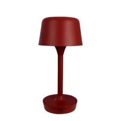 Dyberg Larsen LED-ladattava pöytävalaisin Flow, punainen, korkeus 25 cm