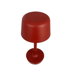 Dyberg Larsen LED-ladattava pöytävalaisin Flow, punainen, korkeus 25 cm