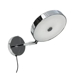 Dyberg Larsen LED-seinävalaisin Starlight, kromi Ø 14 cm, himmennettävä.