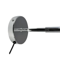 Dyberg Larsen LED-seinävalaisin Starlight, kromi Ø 14 cm, himmennettävä.
