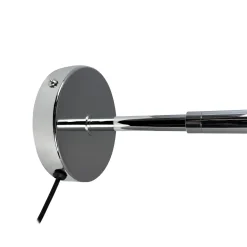 Dyberg Larsen LED-seinävalaisin Starlight, kromi Ø 14 cm, himmennettävä.