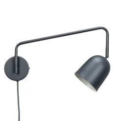 Dyberg Larsen Manchester-seinälamppu, harmaa, ulkonema 45 cm