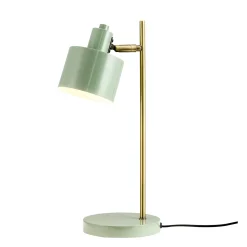 Dyberg Larsen Ocean -pöytälamppu, oliivi/messinki, korkeus 43 cm
