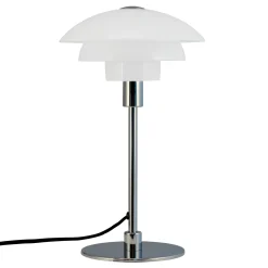 Dyberg Larsen pöytälamppu Morph, opaali, korkeus 35 cm, lasi