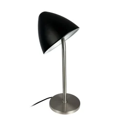 Dyberg Larsen pöytälamppu Oulu, musta/teräs, korkeus 47 cm