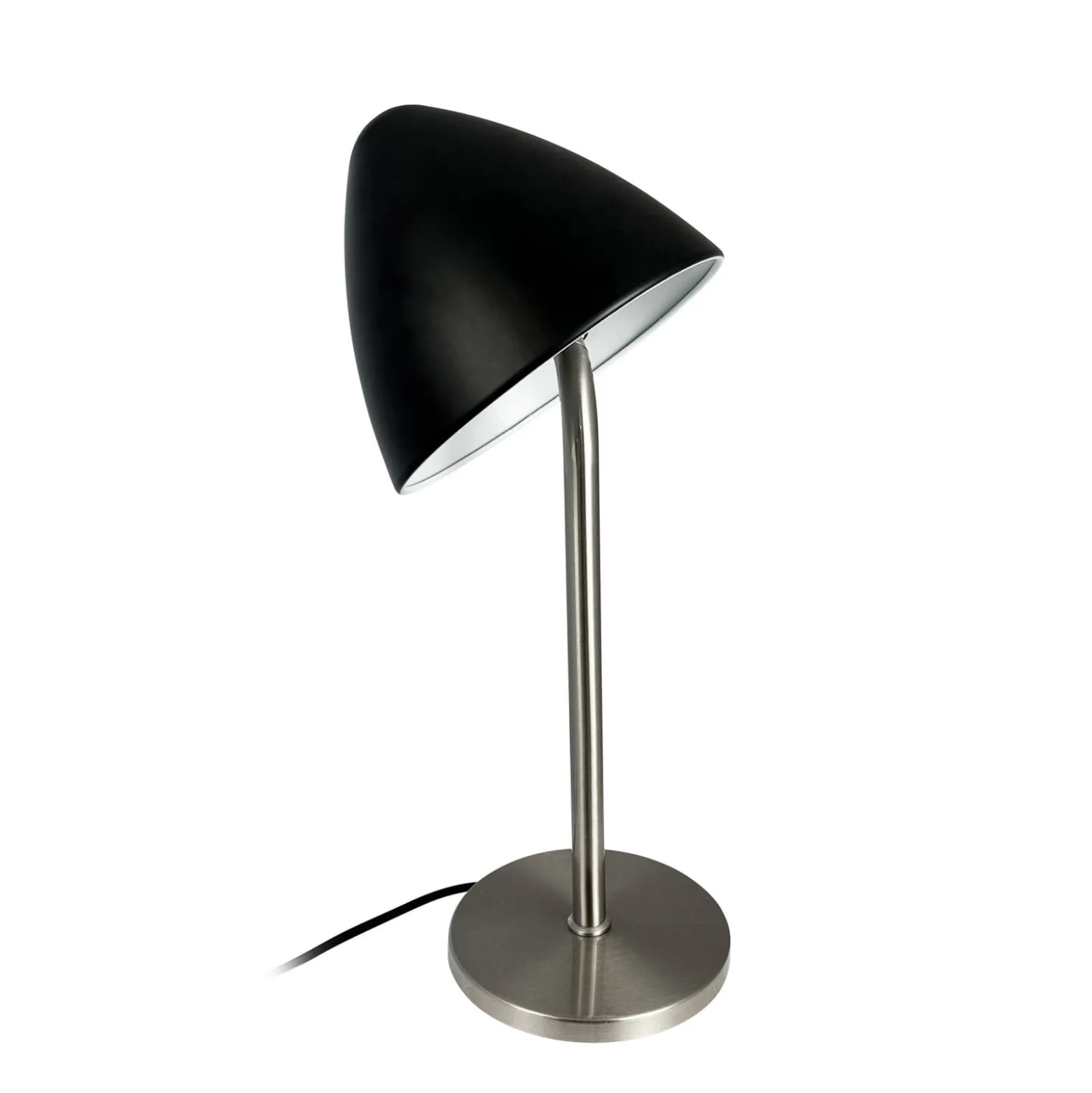 Dyberg Larsen pöytälamppu Oulu, musta/teräs, korkeus 47 cm