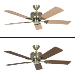 ECO ELEMENTS -kattotuuletin, tammi/messinki, halkaisija 132 cm, hiljainen