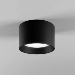 Egger DLS alasvalo Ringo musta Ø 12,6 cm alumiini IP54 3000 K 3,000 K