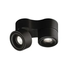 Egger DLS LED-kattospotti Clippo Duo, musta, 2 700K