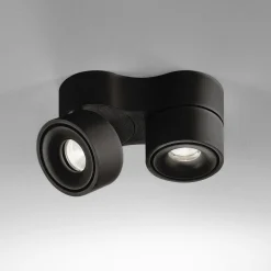 Egger DLS LED-kattospotti Clippo Duo, musta, 2 700K