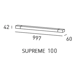 Egger DLS LED-seinävalaisin Supreme, ruostumaton teräs, 100 cm