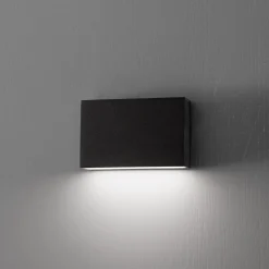 Egger DLS LED ulkoseinävalaisin Flatbox musta 11x7 cm alumiini 11x7 cm