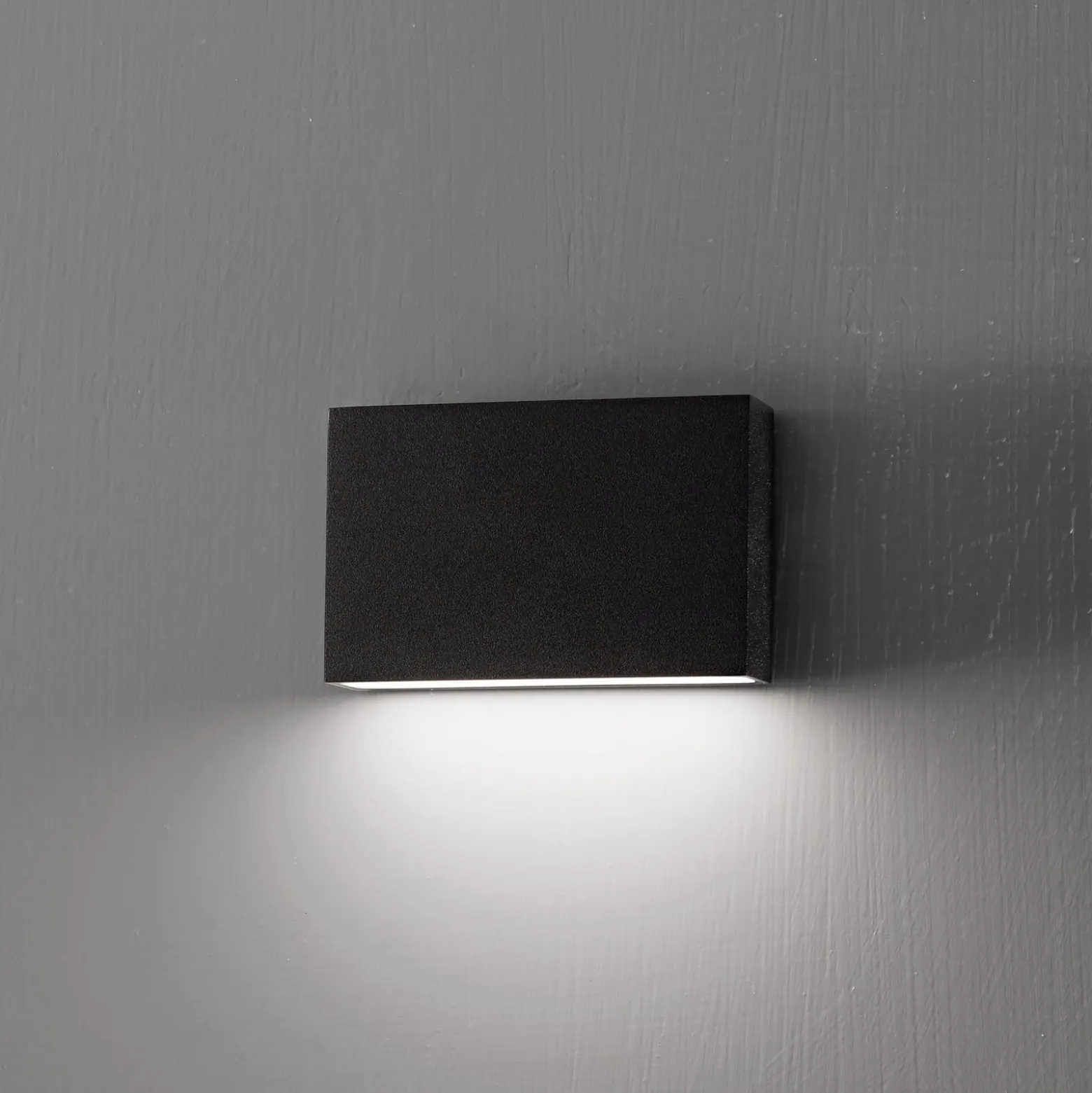 Egger DLS LED ulkoseinävalaisin Flatbox musta 11x7 cm alumiini 11x7 cm