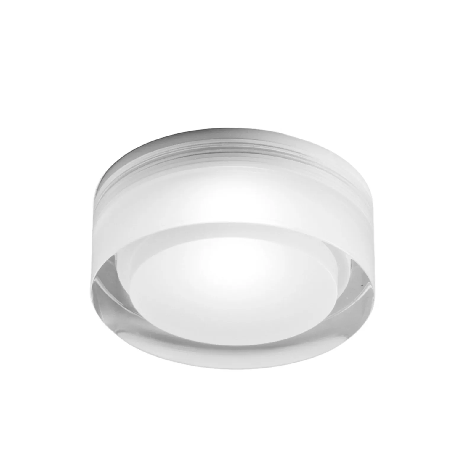 Egger DLS Phoenix uppoasennusvalaisin, valkoinen, Ø 9 cm, akryyli 3 000 K