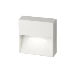 Egger DLS ulkoseinävalaisin Vigo Q, valkoinen 11x11 cm alumiini 3 000 K