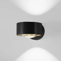 Egger LED-seinävalaisin Clippo Optic, musta/kulta, DTW, ylös/alaspäin