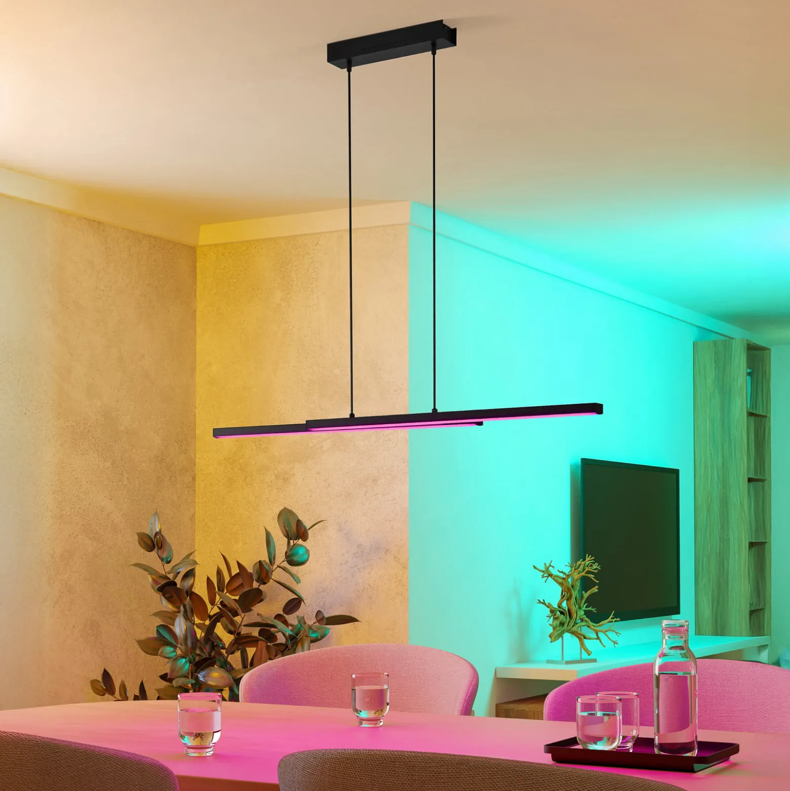 EGLO connect Fraioli-Z -LED-riippuvalaisin, musta