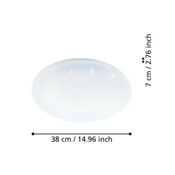 EGLO connect kattovalaisin Totari-Z, Ø38cm, 18W, kristalliefekti