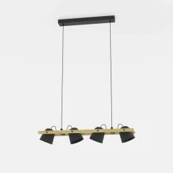 EGLO connect LED-kattovalaisin Hornwood-Z, 4-valaisin, musta