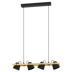 EGLO connect LED-kattovalaisin Hornwood-Z, 4-valaisin, musta