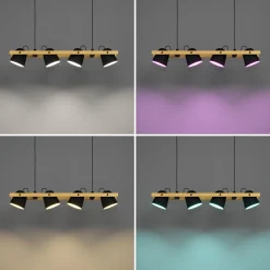 EGLO connect LED-kattovalaisin Hornwood-Z, 4-valaisin, musta
