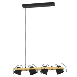 EGLO connect LED-kattovalaisin Hornwood-Z, 4-valaisin, musta