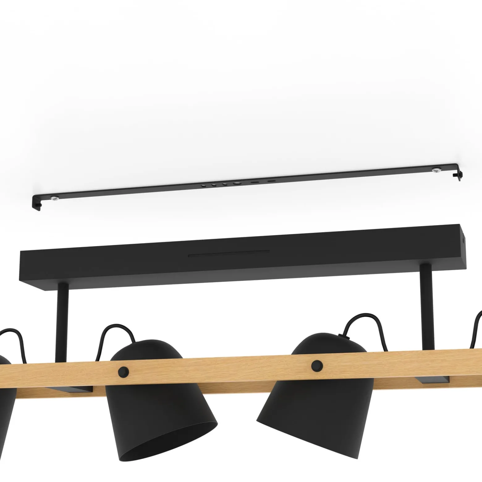 EGLO connect LED-kattovalaisin Hornwood-Z, 4-valaisin, musta