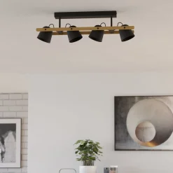 EGLO connect LED-kattovalaisin Hornwood-Z, 4-valaisin, musta
