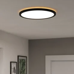 EGLO connect LED-kattovalaisin Rovito-Z, musta, Ø 39 cm