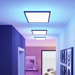 EGLO connect LED-kattovalaisin Rovito-Z, musta, 57 x 30 cm