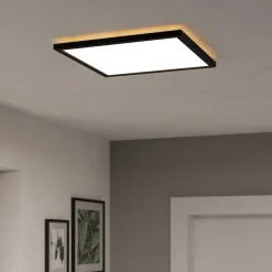 EGLO connect LED-kattovalaisin Rovito-Z, musta, 39 x 39 cm