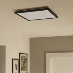 EGLO connect LED-kattovalaisin Rovito-Z, musta, 39 x 39 cm