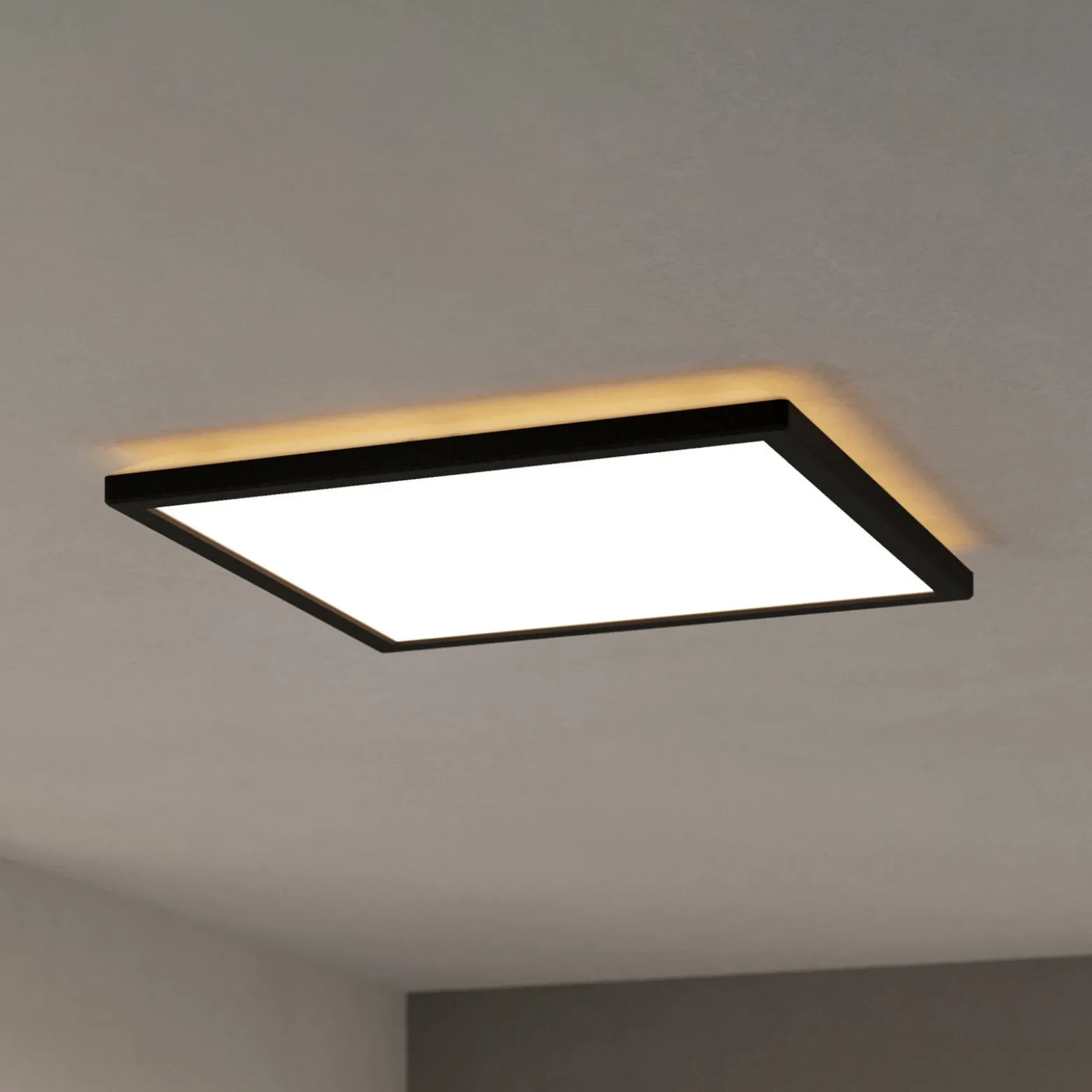 EGLO connect LED-kattovalaisin Rovito-Z, musta, 39 x 39 cm