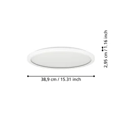 EGLO connect LED-kattovalaisin Rovito-Z, valkoinen, Ø 39 cm