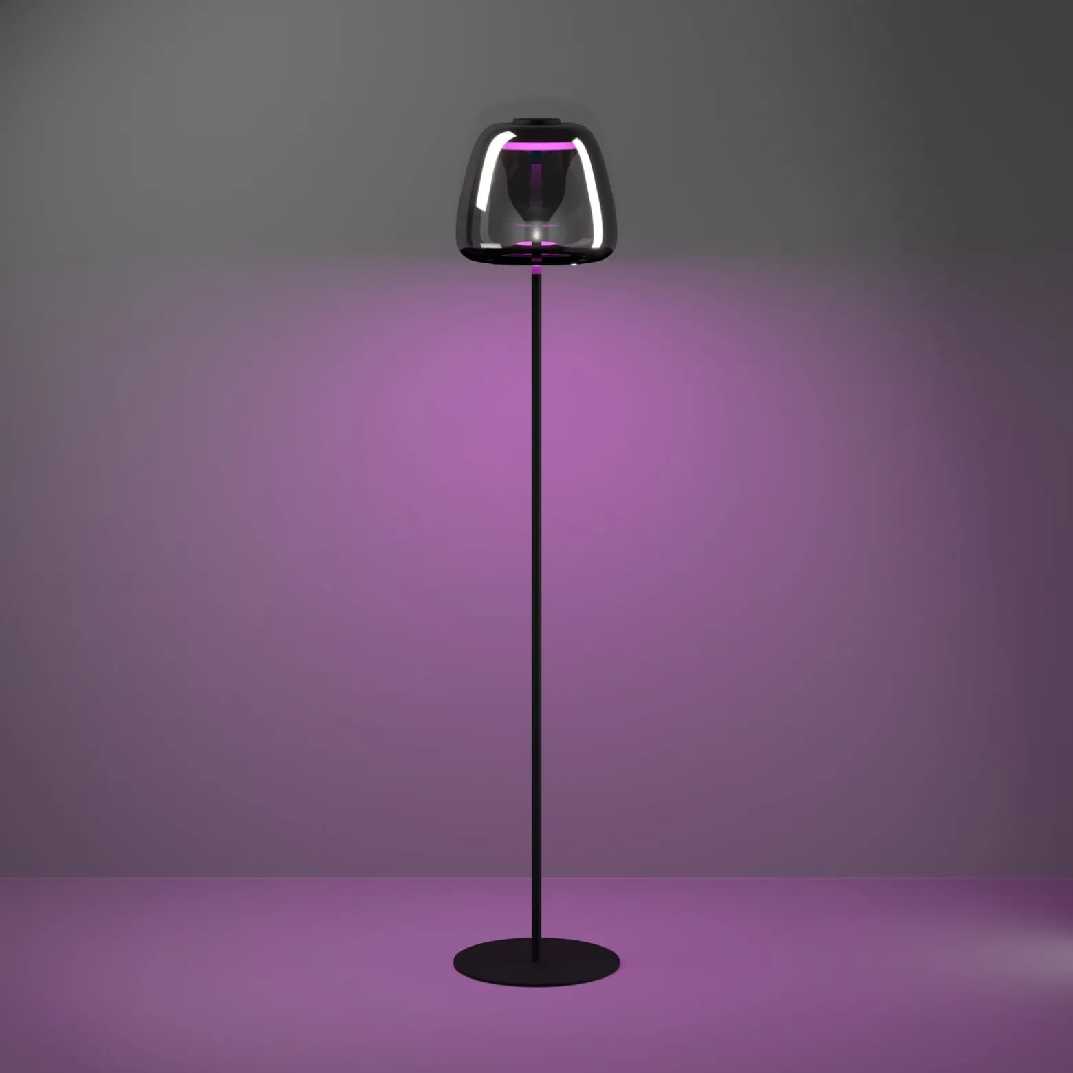 EGLO connect LED-lattiavalaisin Alfero-Z, RGB, CCT, musta