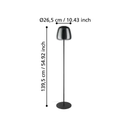 EGLO connect LED-lattiavalaisin Alfero-Z, RGB, CCT, musta