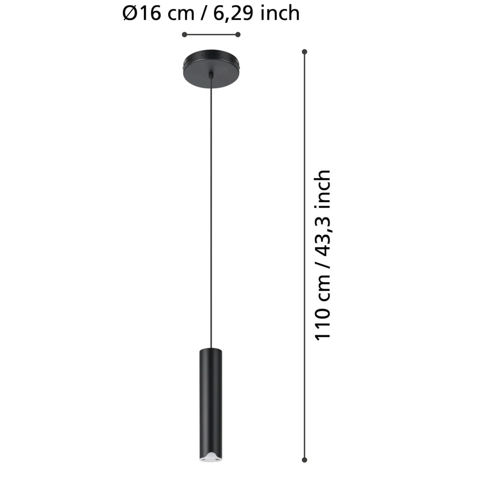EGLO connect LED-riippuvalaisin Balamorta-Z, 1-valaisin, musta
