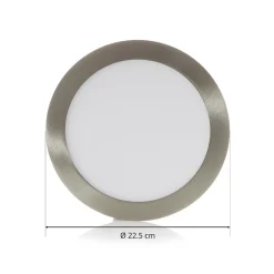 EGLO connect LED uppoasennusvalaisin Fueva-C, Ø 22,5 cm, nikkeliä