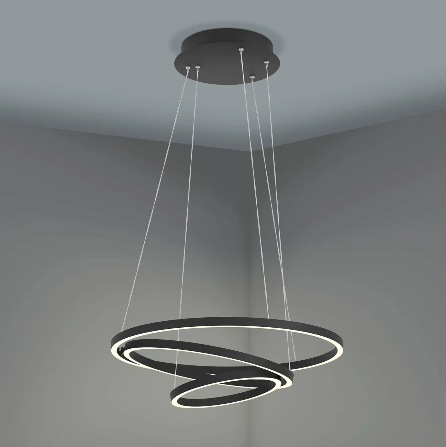 EGLO connect Lobinero-Z LED-riippuvalaisin, musta