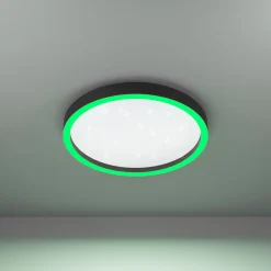 EGLO connect Montemorelos-Z, RGBW, musta, Ø42cm