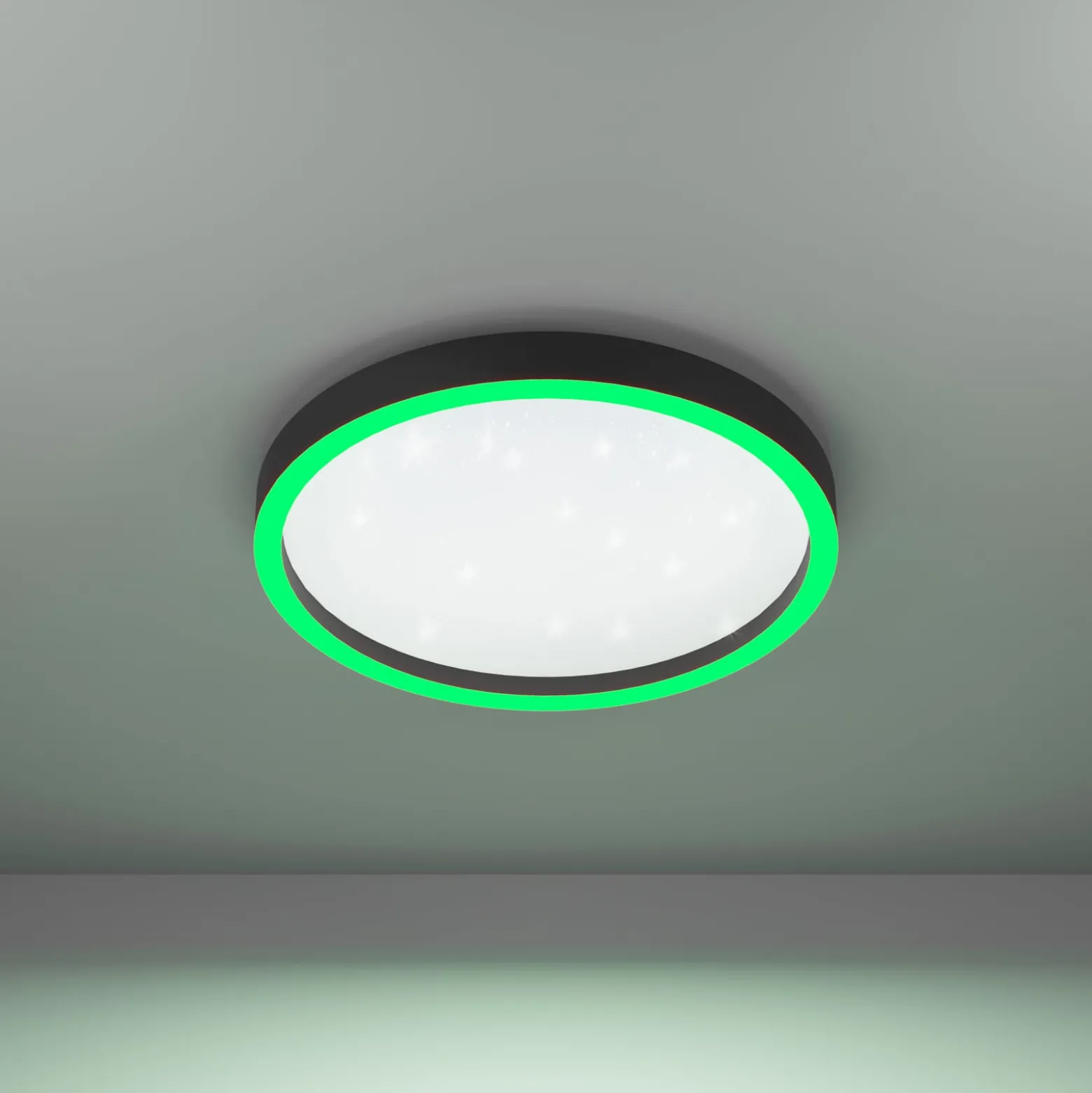 EGLO connect Montemorelos-Z, RGBW, musta, Ø42cm